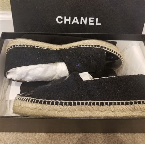 CHANEL Tweed Patent Calfskin Logo Mules 35 